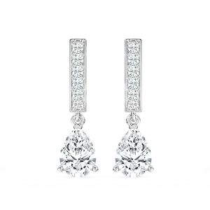 1 ⅔ ctw Pear Lab Grown Diamond Drop Earrings