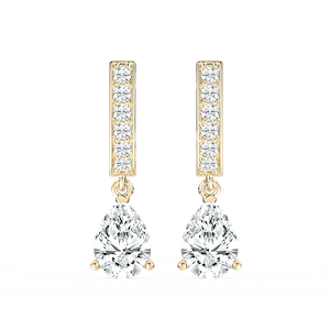 1 ⅔ ctw Pear Lab Grown Diamond Drop Earrings