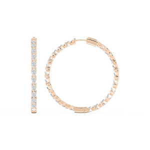 6 ⁷/₈ ctw Pear Lab Grown Diamond Inside Out Hoop Earrings