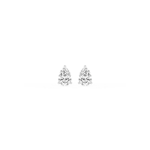 Pear Lab Grown Diamond Classic Three Prong Martini Stud Earrings