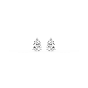 Pear Lab Grown Diamond Classic Three Prong Martini Stud Earrings