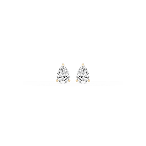 Pear Lab Grown Diamond Classic Three Prong Martini Stud Earrings