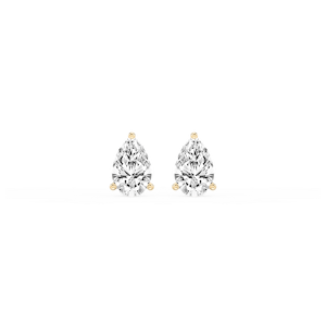 Pear Lab Grown Diamond Classic Three Prong Martini Stud Earrings