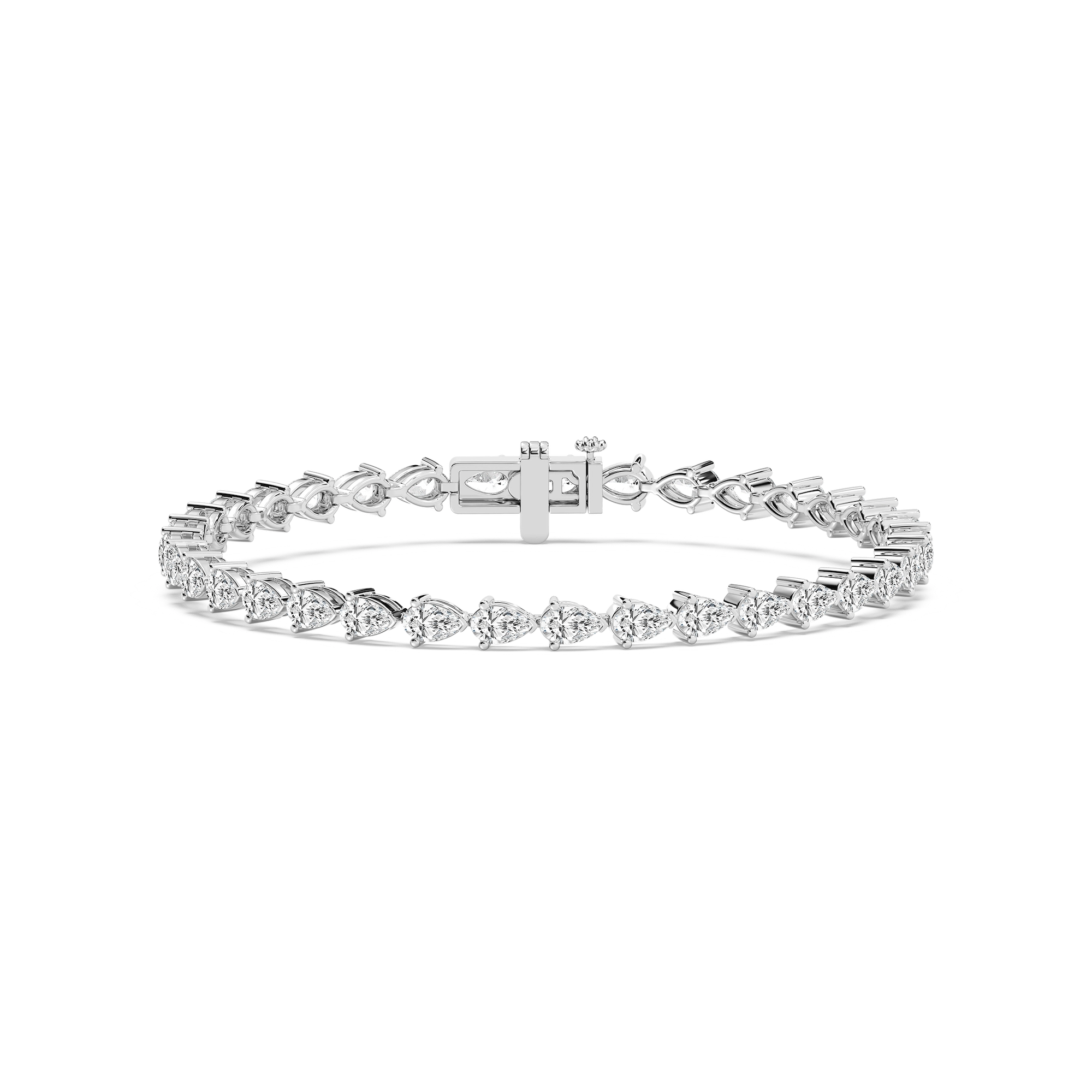 4 ⁷⁄₈ ctw Pear Lab Grown Diamond East West Tennis Bracelet  - 7 Inches