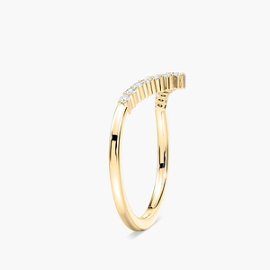 Penelope 1/8 ctw Round Lab Grown Diamond Chevron Curved Band