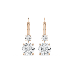 4 ²/₅ ctw Round Lab Grown Diamond Leverback Drop Earrings