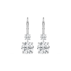 4 ²/₅ ctw Round Lab Grown Diamond Leverback Drop Earrings