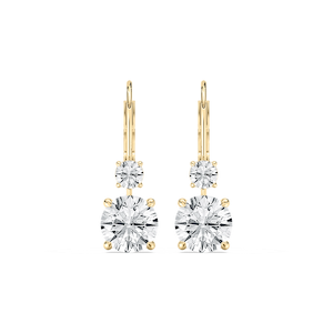4 ²/₅ ctw Round Lab Grown Diamond Leverback Drop Earrings