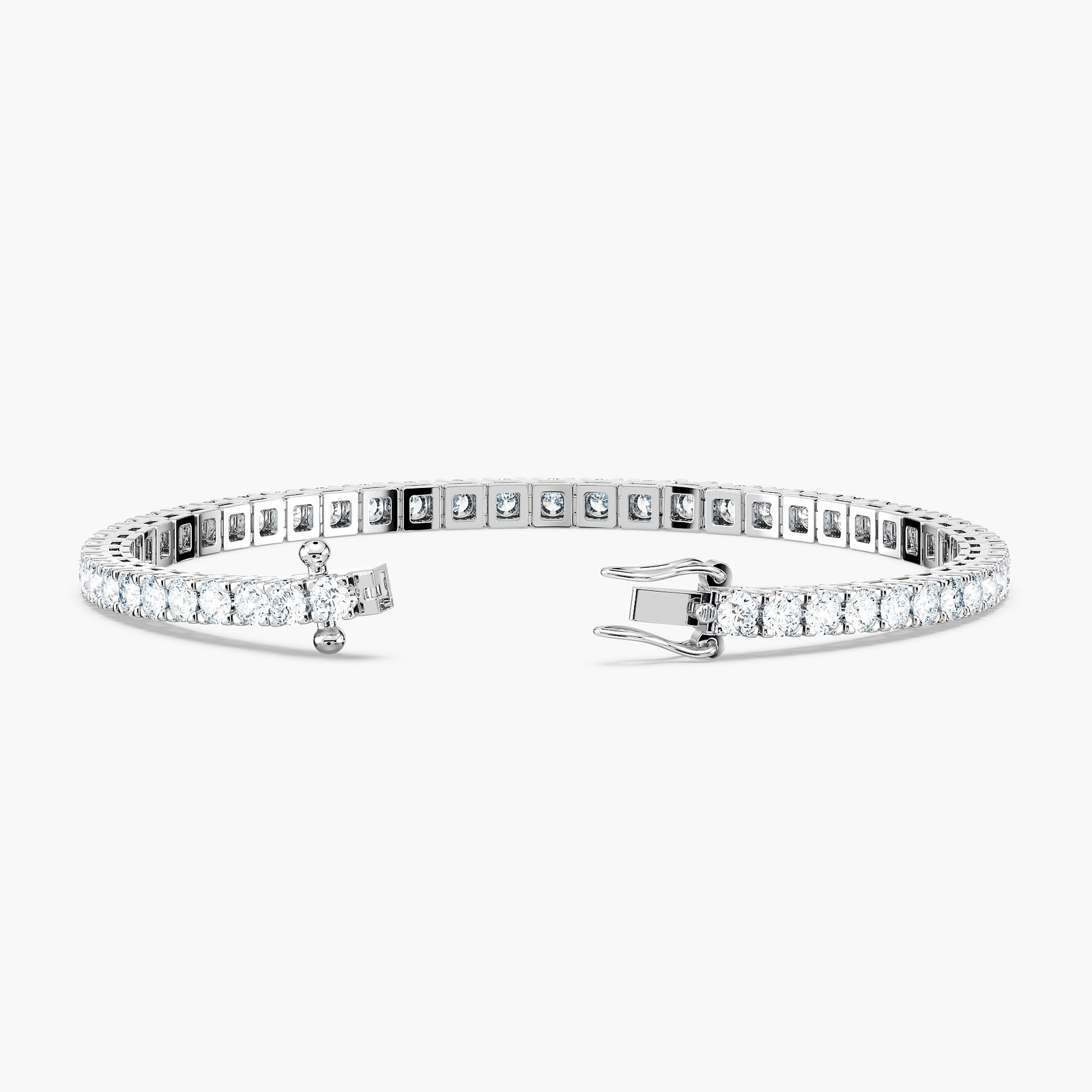 Petite Classic 4-Prong Tennis Bracelet with 7.0ctw Lab-Grown Diamonds in 14K White Gold