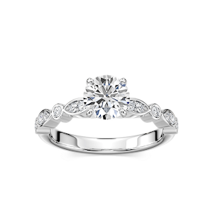 Precious Lab Grown Diamond Side Stone Engagement Ring