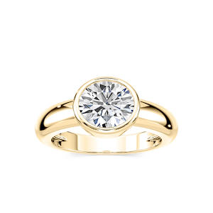 Primrose Round Lab Grown Diamond Bezel Solitaire Engagement Ring