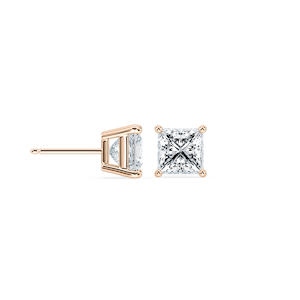 Princess Lab Grown Diamond Four Prong Stud Earrings