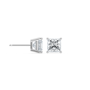 Princess Lab Grown Diamond Four Prong Stud Earrings
