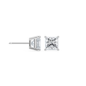 Princess Lab Grown Diamond Four Prong Stud Earrings