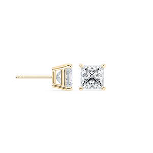 Princess Lab Grown Diamond Four Prong Stud Earrings