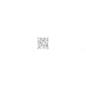 Princess Lab Grown Diamond 4-Prong Basket Single Stud Earring