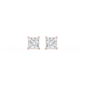 Princess Lab Grown Diamond Classic Four Prong Stud Earrings