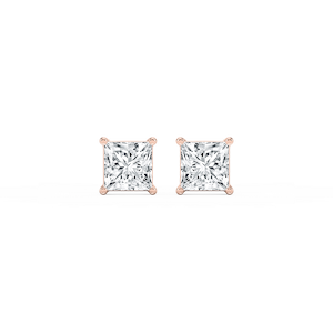 Princess Lab Grown Diamond Classic Four Prong Stud Earrings