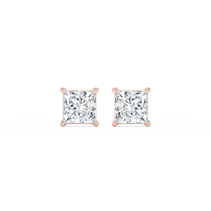 Princess Lab Grown Diamond Classic Four Prong Stud Earrings
