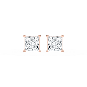 Princess Lab Grown Diamond Classic Four Prong Stud Earrings