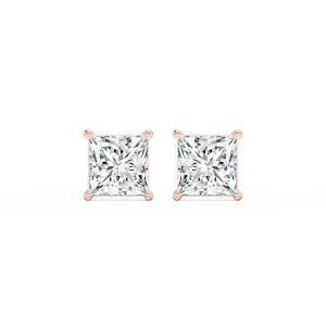 Princess Lab Grown Diamond Classic Four Prong Stud Earrings