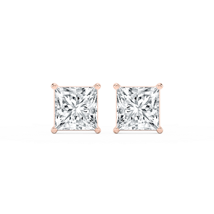 Princess Lab Grown Diamond Classic Four Prong Stud Earrings