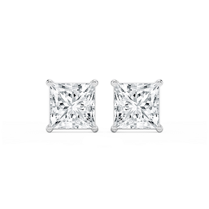 Princess Lab Grown Diamond Classic Four Prong Stud Earrings