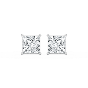 Princess Lab Grown Diamond Classic Four Prong Stud Earrings