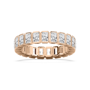 Karter 2 ½ ctw Radiant Lab Grown Diamond Bezel Set Eternity Band