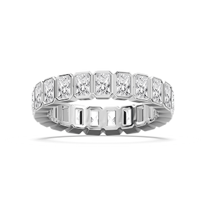 Karter 2 ½ ctw Radiant Lab Grown Diamond Bezel Set Eternity Band