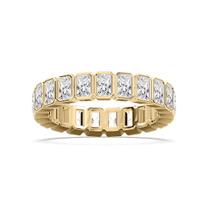 Karter 2 ½ ctw Radiant Lab Grown Diamond Bezel Set Eternity Band