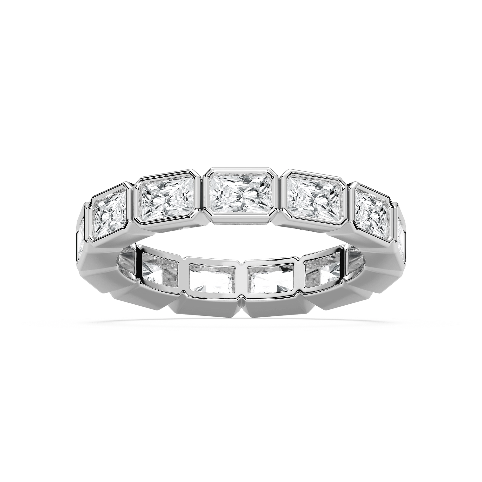 Arely 2 ⅞ ctw Radiant Lab Grown Diamond East West Bezel Eternity Band