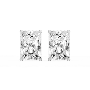 Radiant Lab Grown Diamond Hidden Halo Stud Earrings