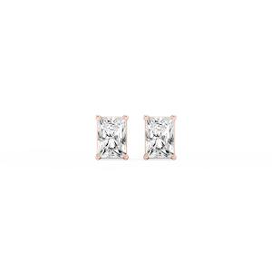 Radiant Lab Grown Diamond Classic Four Prong Stud Earrings