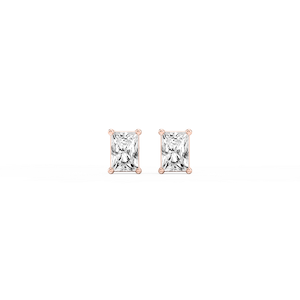 Radiant Lab Grown Diamond Classic Four Prong Stud Earrings