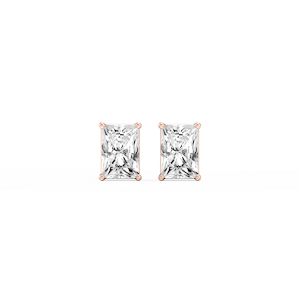 Radiant Lab Grown Diamond Classic Four Prong Stud Earrings