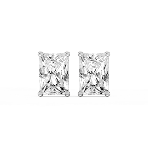 Radiant Lab Grown Diamond Classic Four Prong Stud Earrings