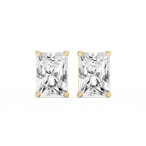 Radiant Lab Grown Diamond Classic Four Prong Stud Earrings