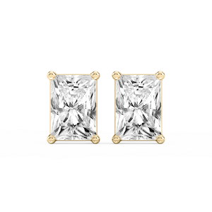 Radiant Lab Grown Diamond Classic Four Prong Stud Earrings
