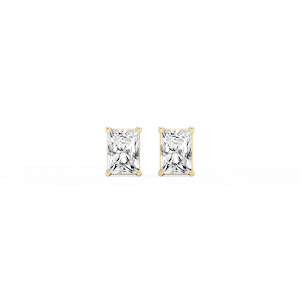 Radiant Lab Grown Diamond Classic Four Prong Stud Earrings