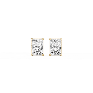 Radiant Lab Grown Diamond Classic Four Prong Stud Earrings