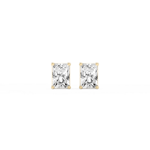 Radiant Lab Grown Diamond Classic Four Prong Stud Earrings
