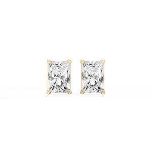 Radiant Lab Grown Diamond Classic Four Prong Stud Earrings