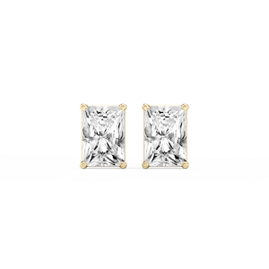 Radiant Lab Grown Diamond Classic Four Prong Stud Earrings