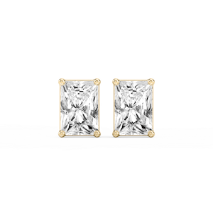 Radiant Lab Grown Diamond Classic Four Prong Stud Earrings