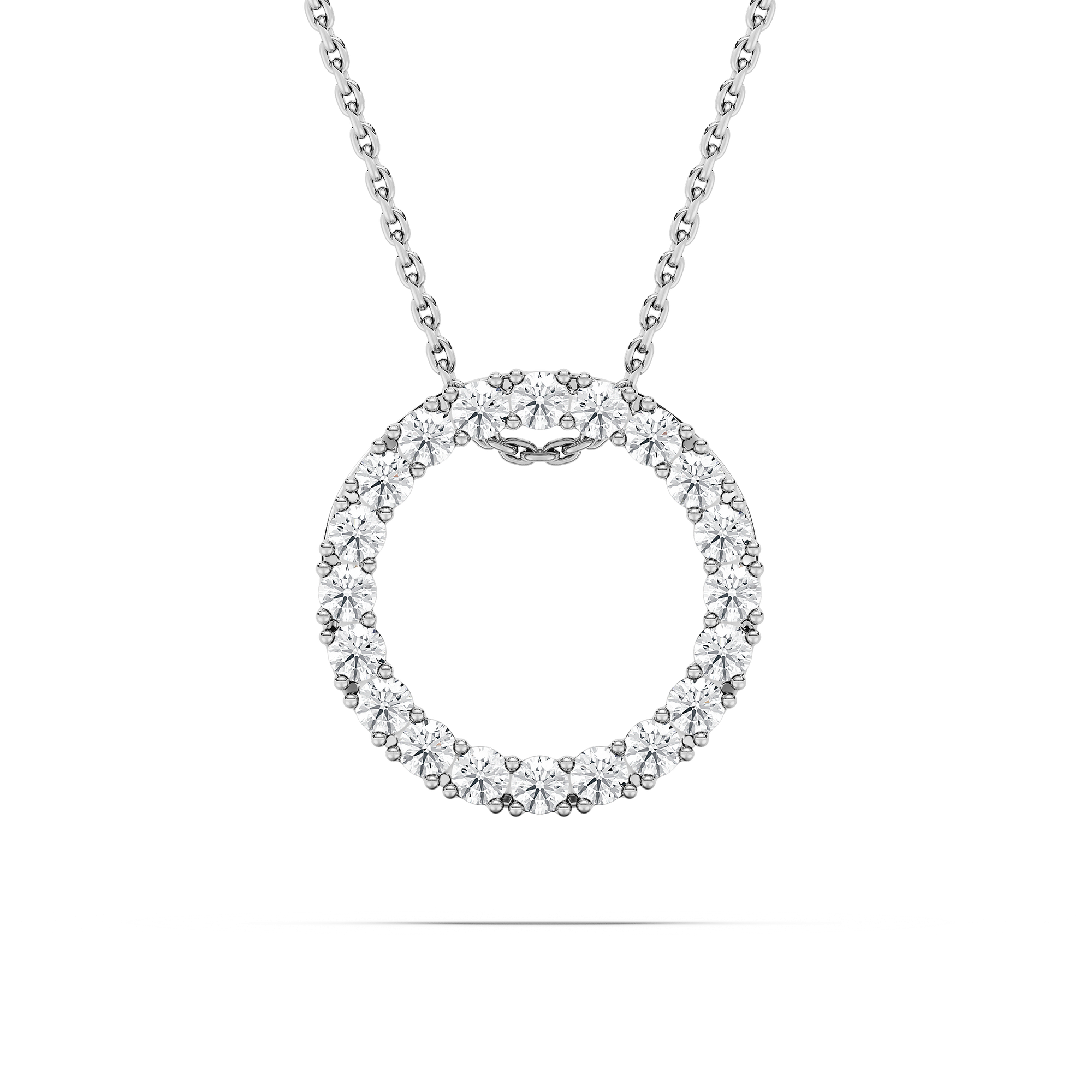 Radiant Wreath Pendant with 0.60ctw in 14K White Gold