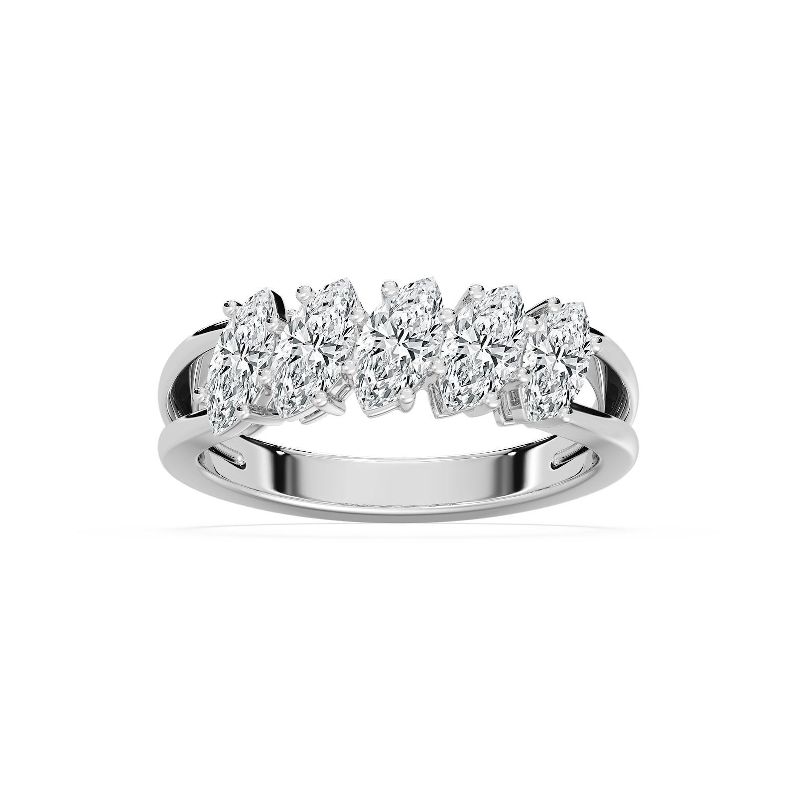 Raina 2 ctw Marquise Lab Grown Diamond Five-Stone Anniversary Band