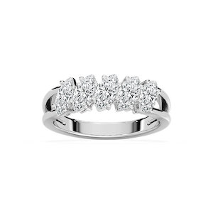Raina 2 ctw Marquise Lab Grown Diamond Five-Stone Anniversary Band