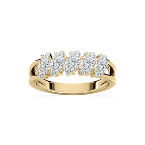 Raina 2 ctw Marquise Lab Grown Diamond Five-Stone Anniversary Band