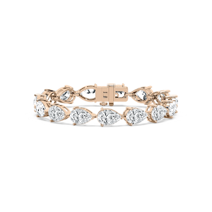 30 ctw Pear Lab Grown Diamond East West Regal Tennis Bracelet  - 7 Inches